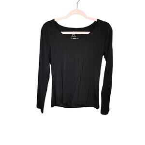 Atmosphere Long Sleeve Shirt Women's Size Small Cotton Blend Cozy Staple Shirt